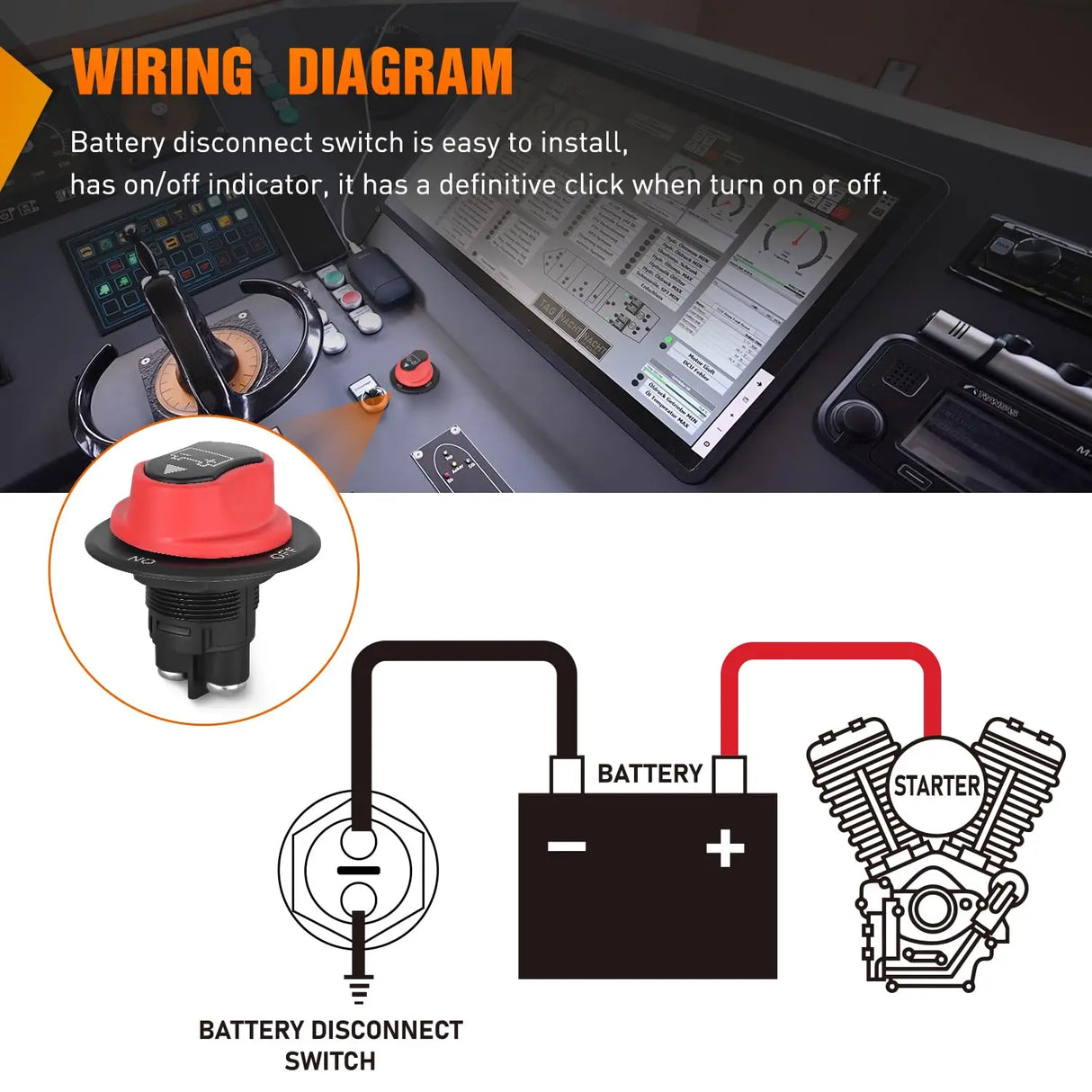 50A ON/OFF Disconnetc Battery Switch Nilight