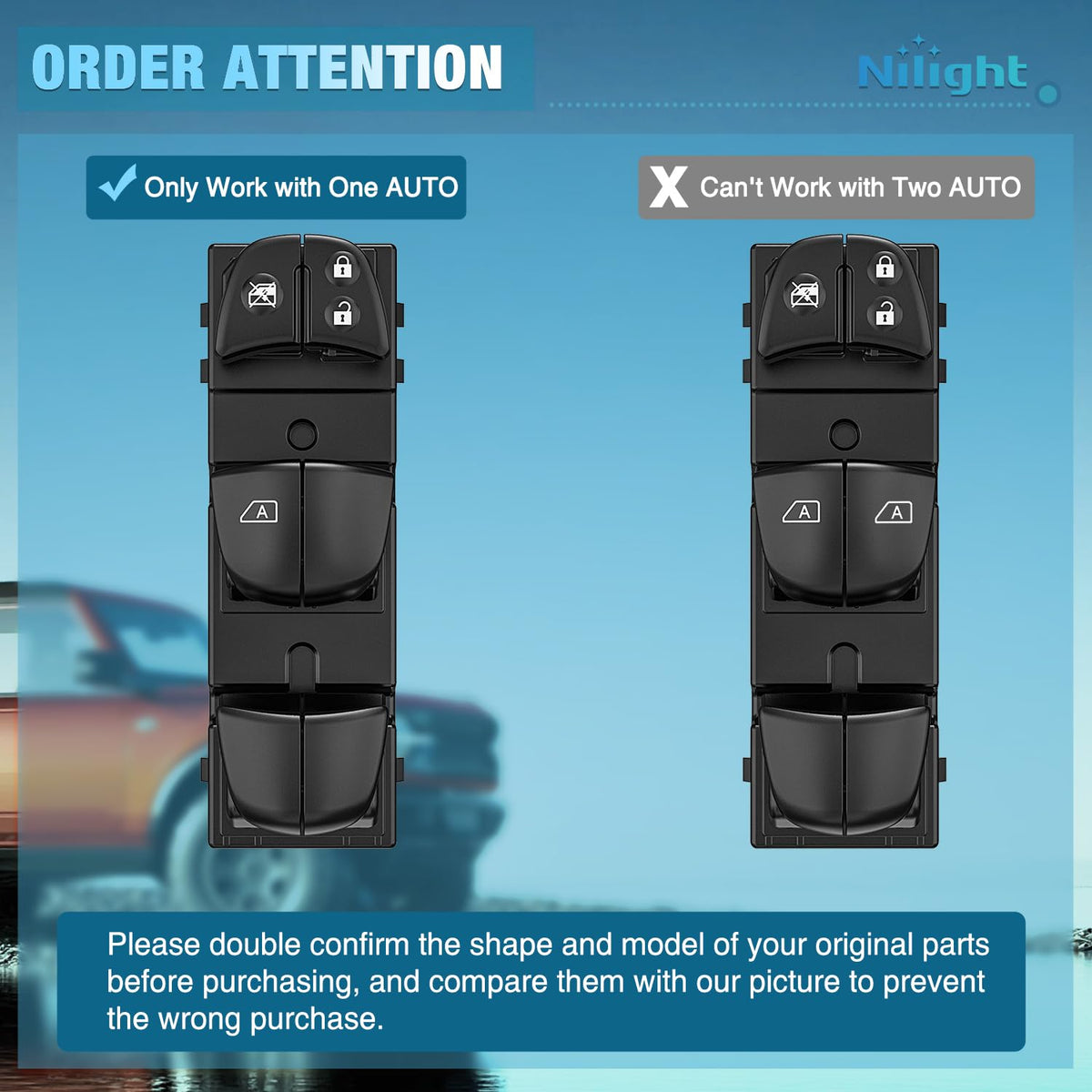 Driver Window Switch for 2013-2018 Nissan Altima / 2014-2017 Rogue | for 013 2014 2015 2016 2017 2018 Nissan Altima 2014-2017 Nissan Rogue 254013TA5A 1S14450