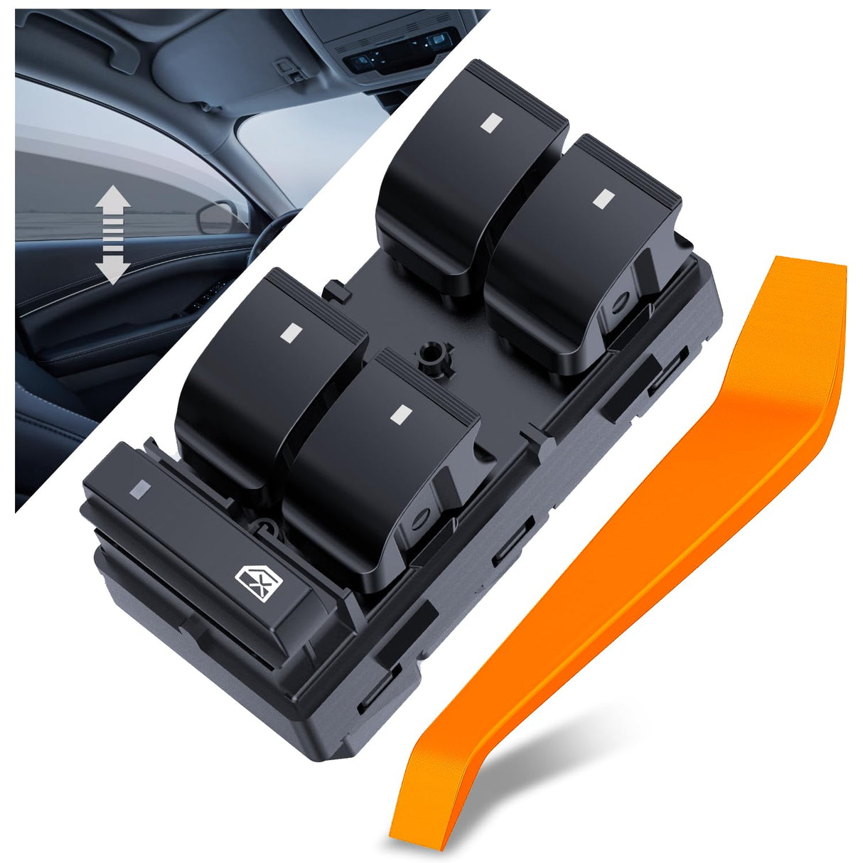 Power Master Window Switch Replacement for 2007-2016 GMC Acadia | for 2007 2008 2009 2010 2011 2012 2013 2014 2015 2016 GMC Acadia Driver Side Switch w/Removal Tool 20945224 901994