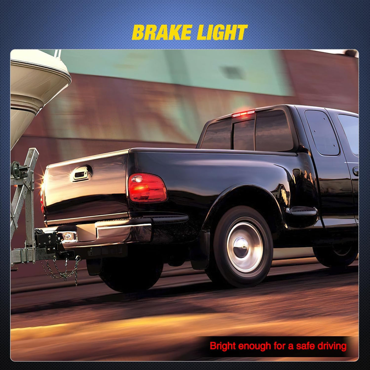 Third Brake Light Tail High Mount 3rd Stop Cargo Reverse Lights Red Lens Compatible with Ford F150 1997 1998 1999 2000 2001 2002 2003 F-150 Heritage 2004 Pickup Truck Rear Cab Lamp