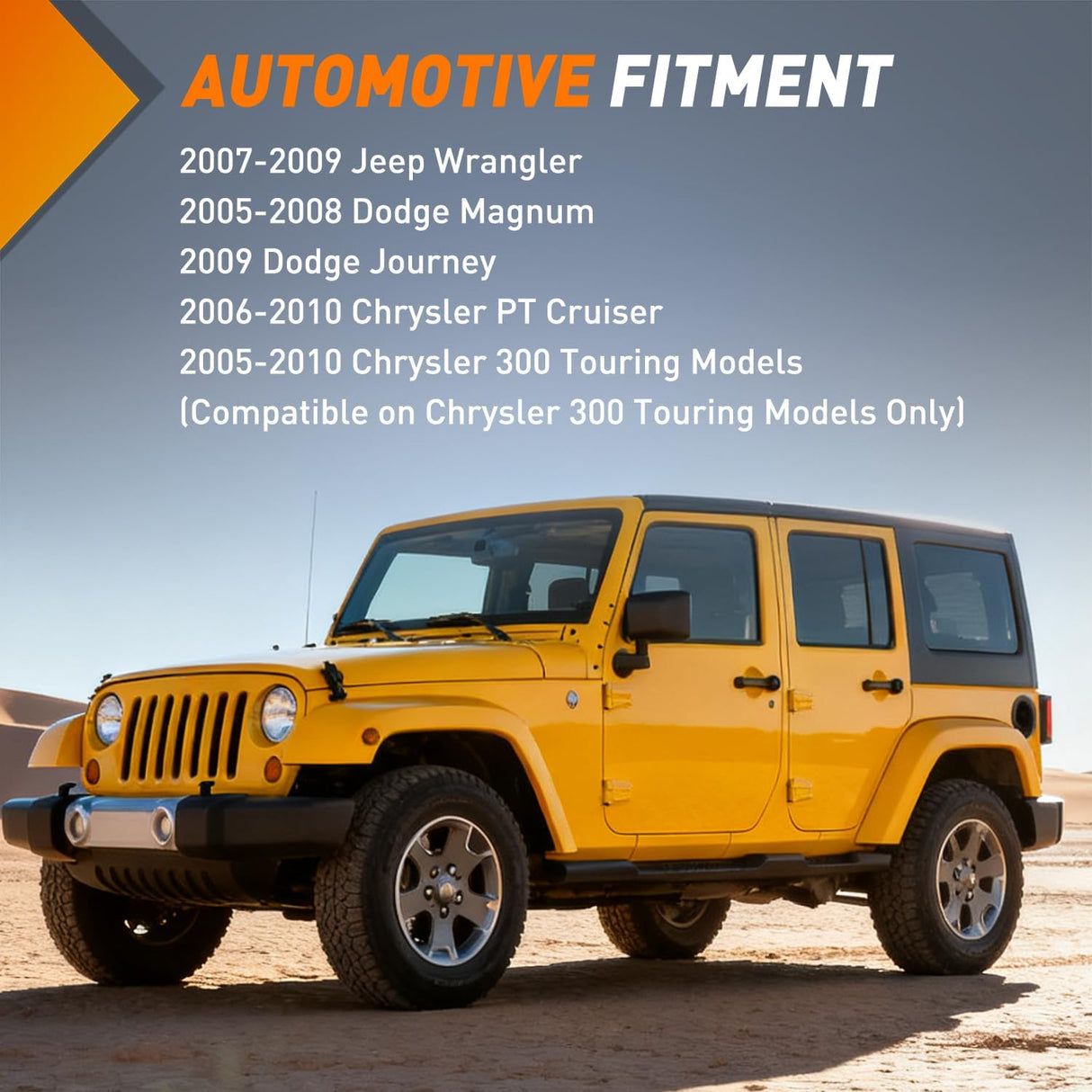 Fog Light Assembly Fog Lights Assembly Compatible with 2007 2008 2009 Jeep Wrangler 2005-2008 Dodge Magnum 2009 Journey 2006-2010 Chrysler PT Cruiser 2005-2010 300 Touring Models Clear Lens