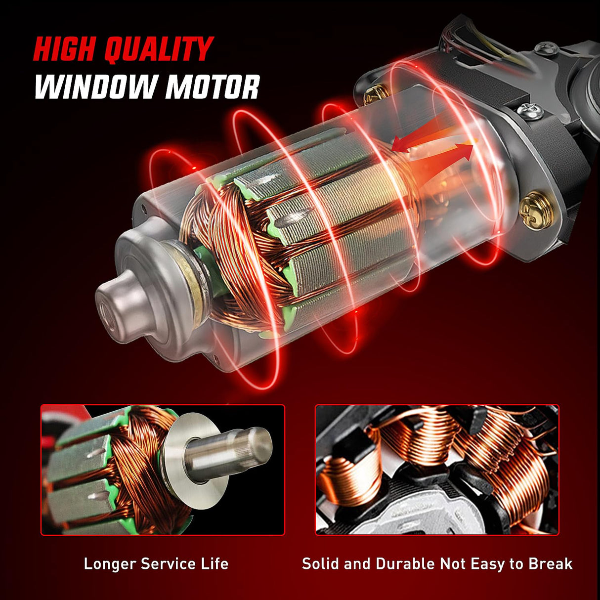 Window Regulator 741-526 Power Window Regulator/Motor Front Driver Side Compatible with Jeep Liberty KJ 2002 2003 2004 2005 2006,Front Left Side