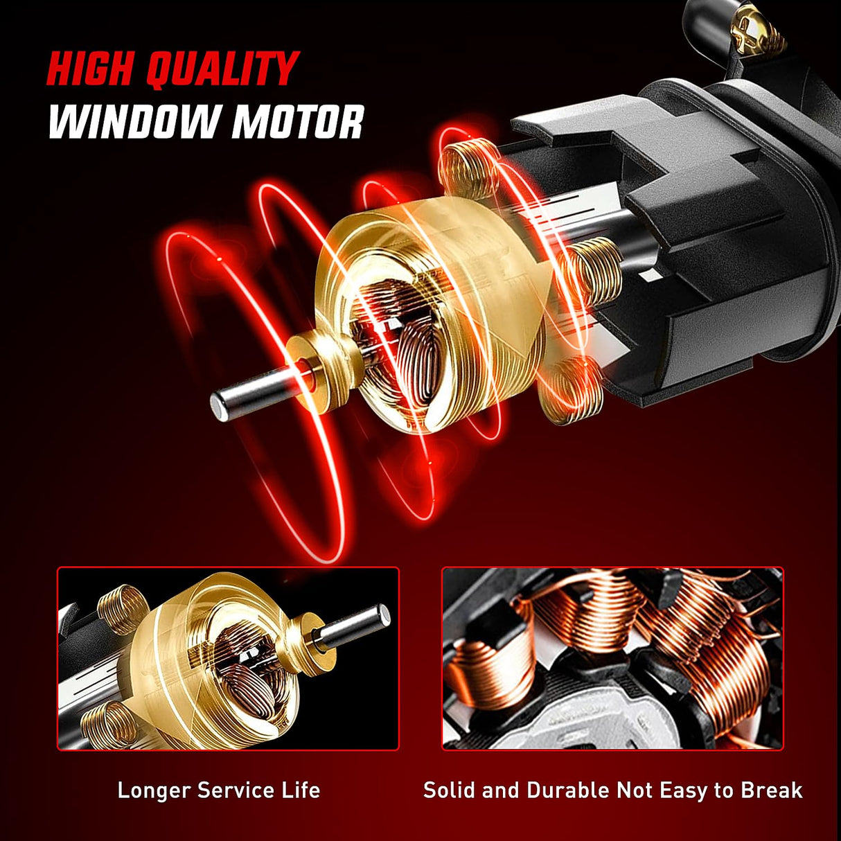 Window Regulator 741-527 Power Window Regulator/Motor Front Passenger Side Compatible with Jeep Liberty KJ 2002 2003 2004 2005 2006,Front Right Side