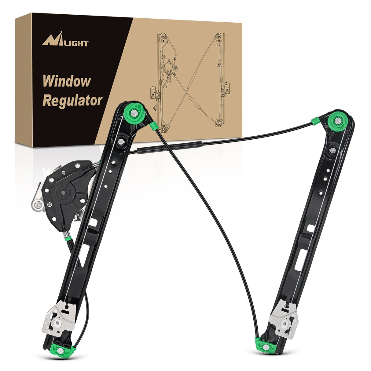 Window Regulator 740-484 Front Driver Side Power Window Regulator,Compatible with BMW E46 323i 325i 325xi 328i 330i 330xi 1999 2000 2001 2002 2003 2004 2005