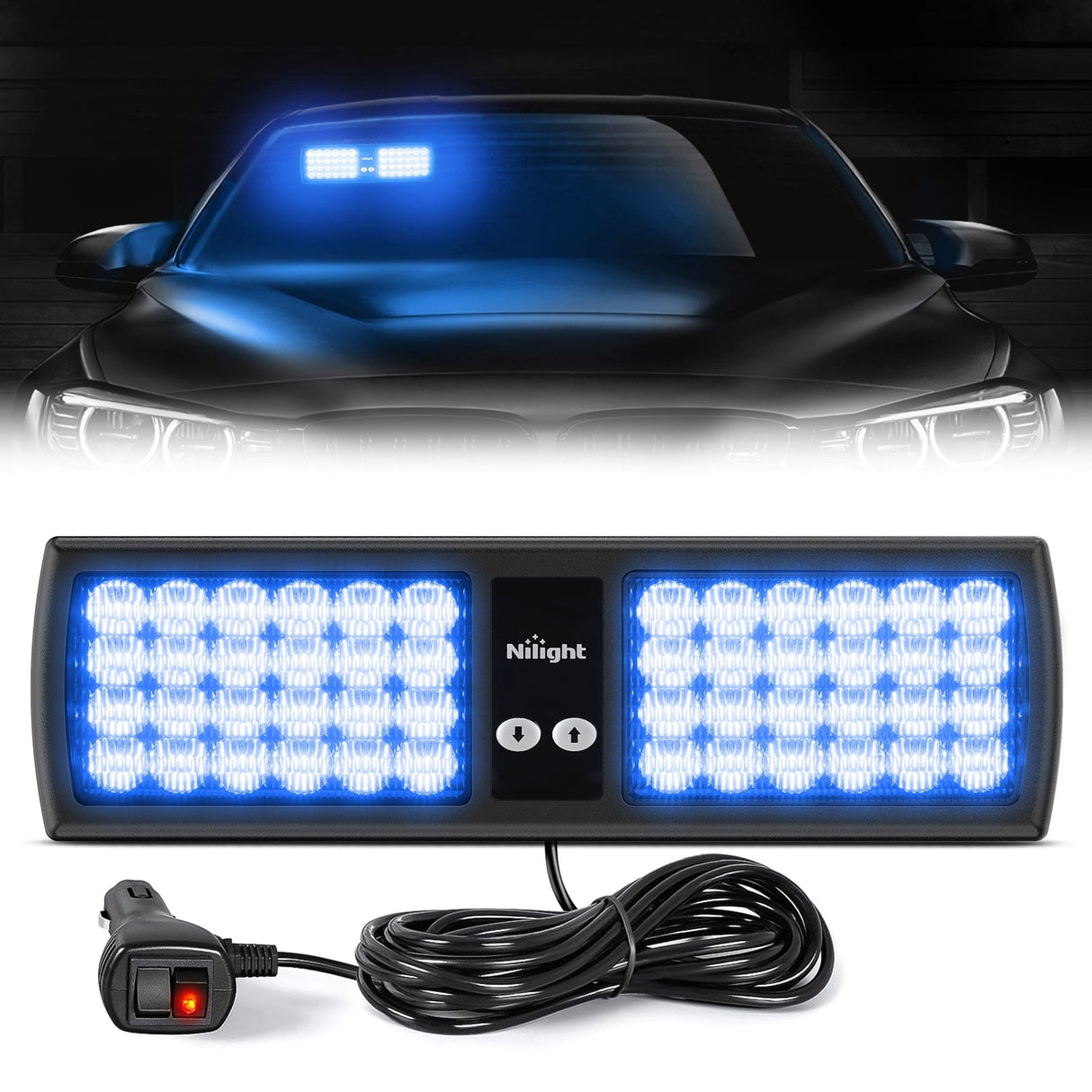 led strobe light 48 LED Blue Emergency Warning Strobe Lights