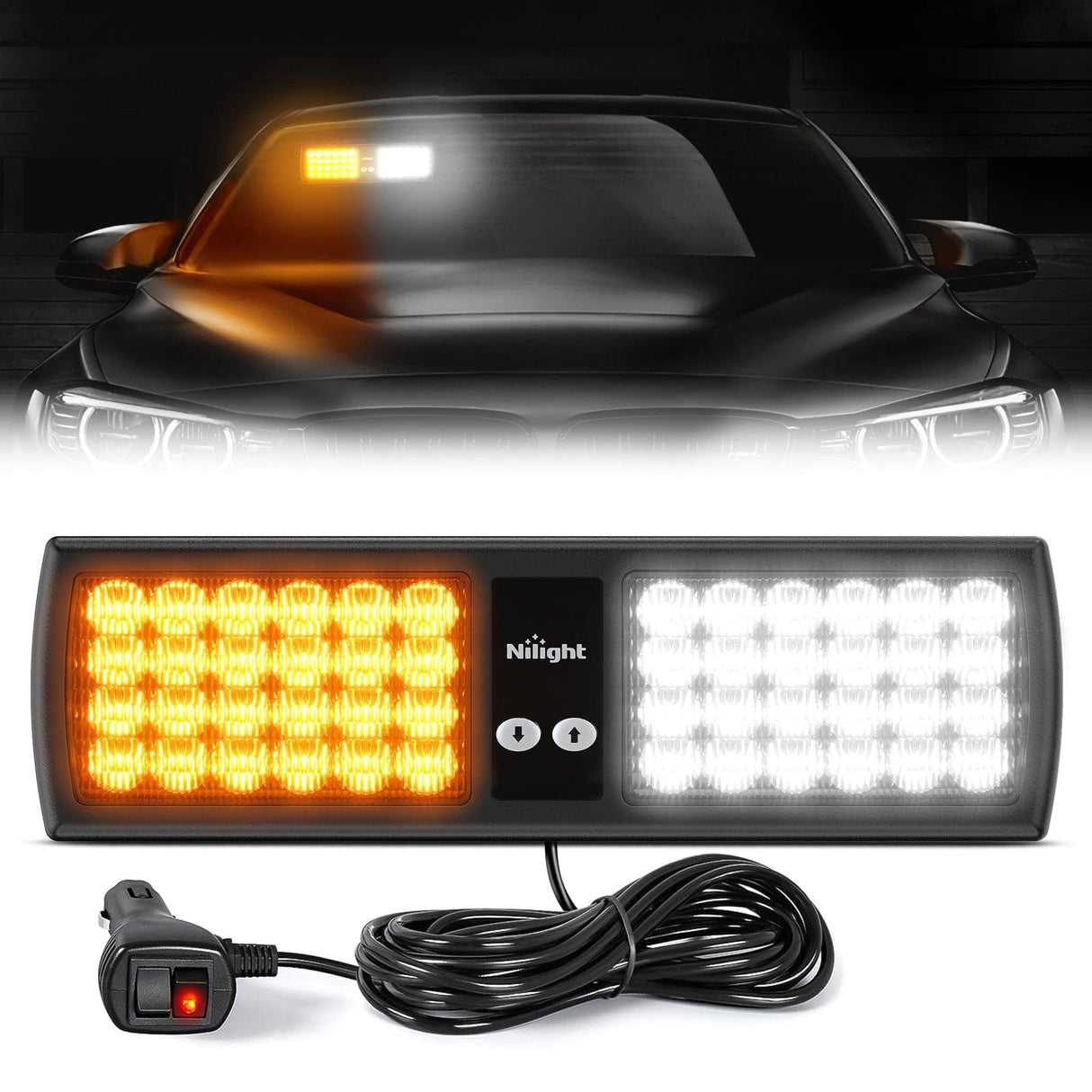 led strobe light 48 LED Amber White Emergency Warning Strobe Lights