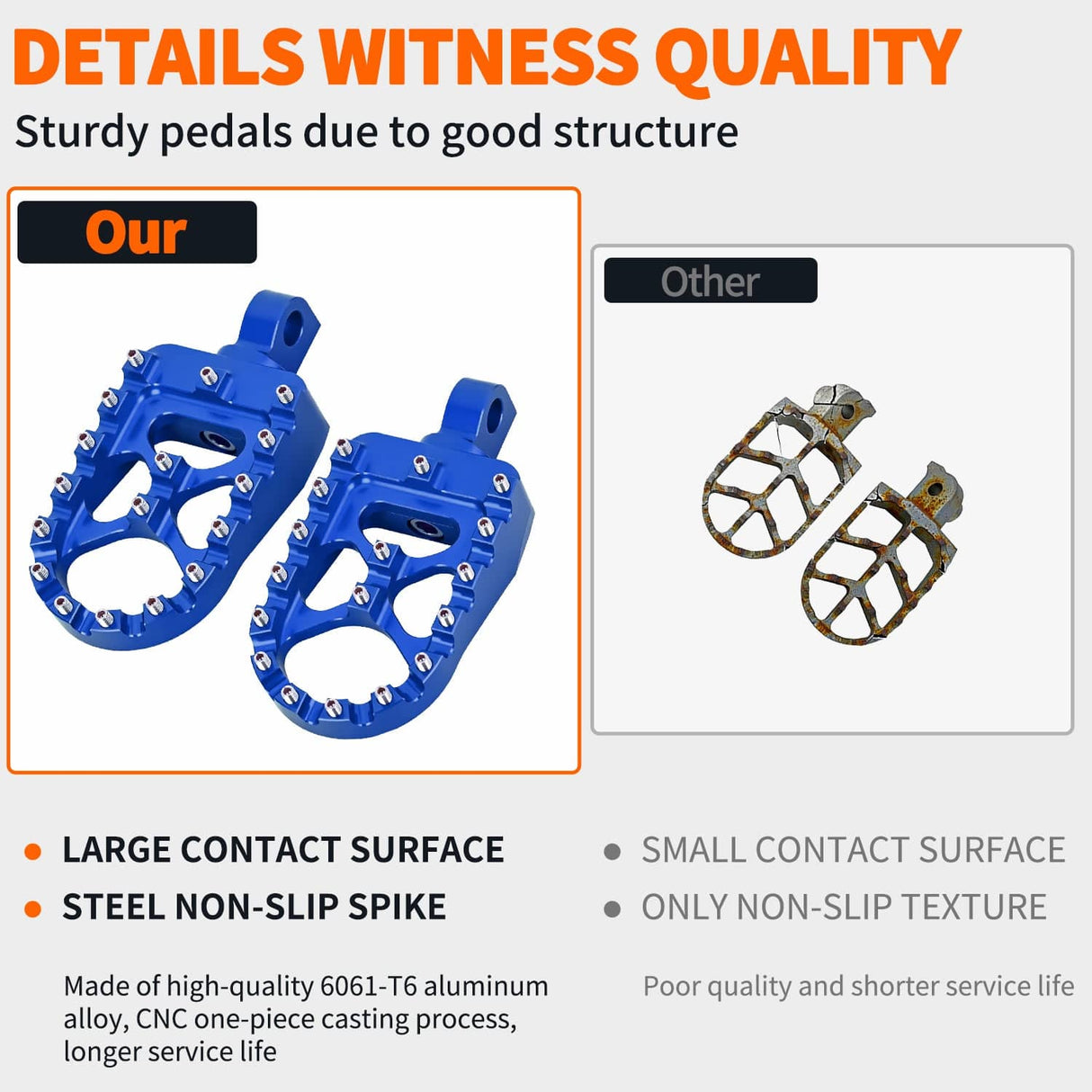 Motorcycle Foot Pegs Motorcycle Foot Pegs Dirt Bike Footpegs Fit for Harley Dyna 1993-2017 Fatboy 1990-2017 Iron 883 2009-2017 Sportster 883 360° Rotating CNC Foot Pegs Heavy Duty Aluminum Alloy Peg Pedal, Blue