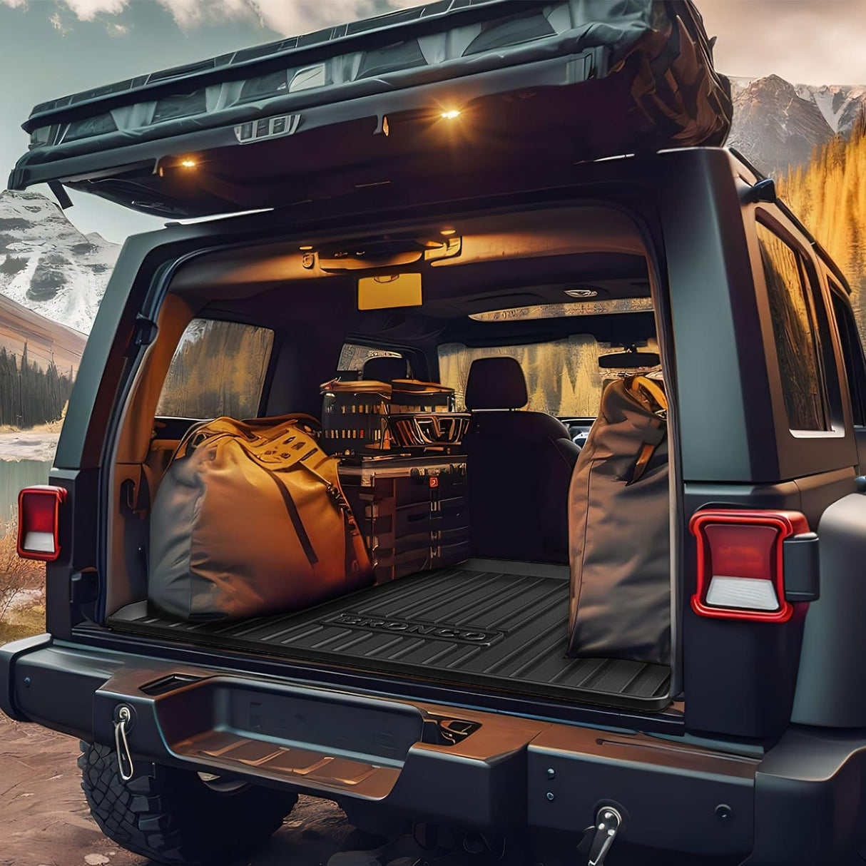 Cargo Mats 2021 2022 2023 2024 2025 Ford Bronco 4 Door Cargo Mats