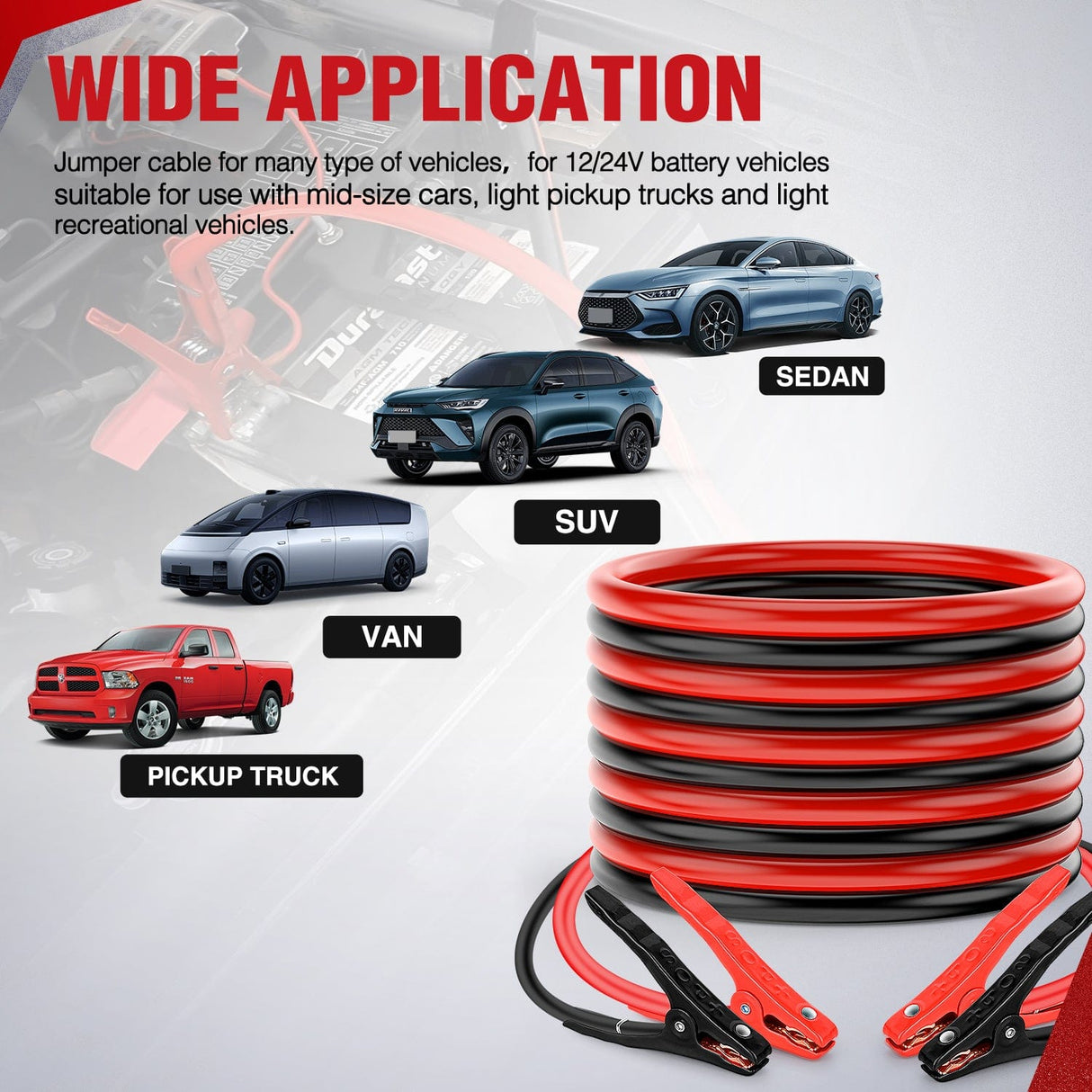 Wiring Harness Kit 6 Gauge 20 FT Heavy Duty Jumper Cable