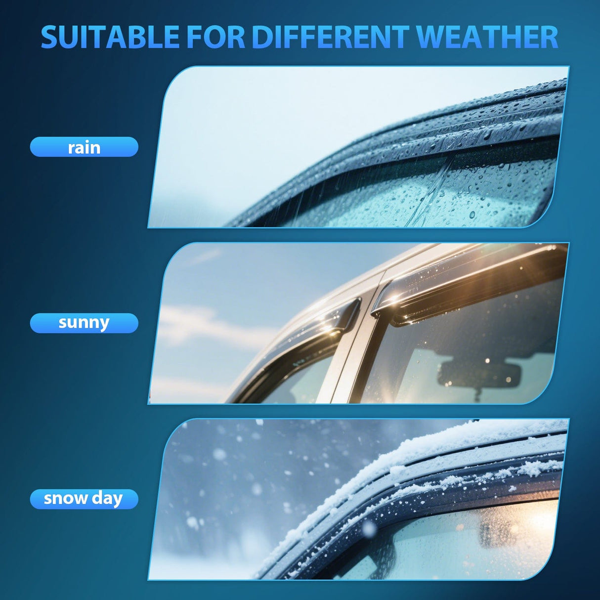 Rain Guards Window Rain Guards for Honda CR-V(CRV) 2017 2018 2019 2020 2021 2022, Window Wind Deflectors Vent Visors, Tape on-4PCS