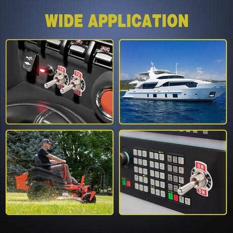 Nilight 4Pin Reverse Polarity Toggle Switch 2PCS 12V Momentary Rocker Switches 30A On Off On DPDT 3 Position Waterproof Boot Cap Jack Motor Control w/14 Gauge Wires