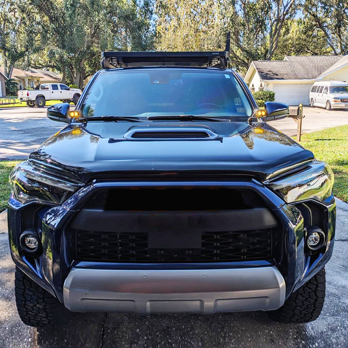 Nilight Ditch Light Brackets Hood Hinges Mount Bracket Kit for Auxiliary Offroad LED Pods Work Lighting Compatible with Toyota 4Runner 2009-2023 Tundra 2007-2021