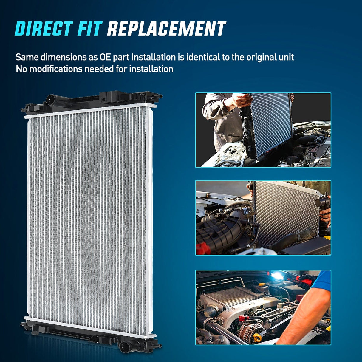 Radiator 2007 2008 2009 2010 2011 2012 Dodge Caliber/Avenger & Jeep Compass Radiator