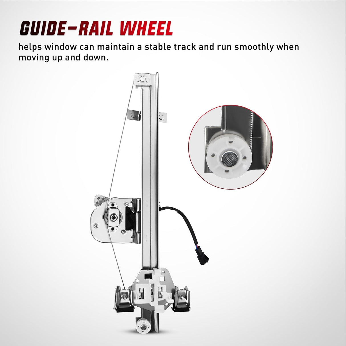 Window Regulator Power Window Regulator/Motor Rear Driver Side Compatible with Chevrolet Silverado/GMC Sierra 1500 2500 HD 3500 HD 2007 2008 2009 2010 2011 2012 2013,Rear Left,741-388