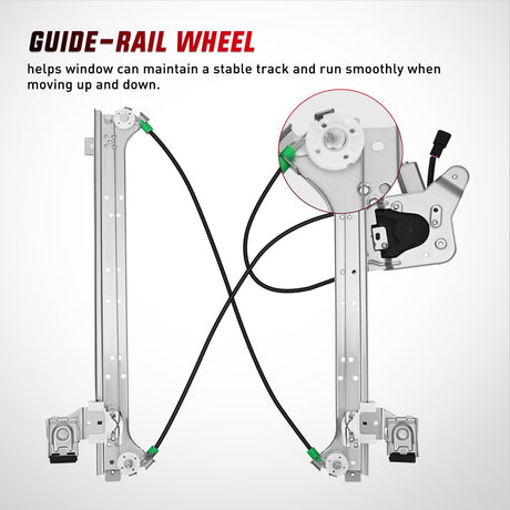 Window Regulator 741-578 Window Regulator and Motor Rear Driver Side,Compatible with Cadillac Escalade/Chevy Avalanche/Silverado/GMC Sierra Yukon 1500 2500 3500 2000 2001 2002 2003 2004 2005 2006 2007