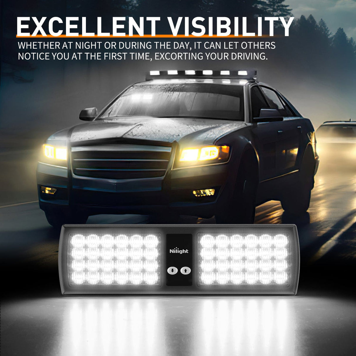 led strobe light 48 LED White Emergency Warning Strobe Lights