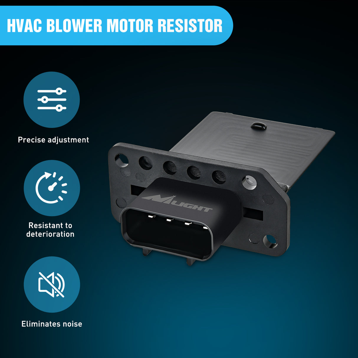 Nilight HVAC Blower Motor Resistor Fit for Ford F-150 2004-2014, F250 F350 Super Duty 2008-2010, Lincoln Mark LT 2006 2007 2008, Mercury Mariner 2008-2011 Replaces 3F2Z-18591-AA, YH-1715