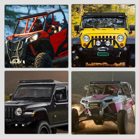 light cover LED Light Bar Cover 42 Inches Black Nylon Protective Sleeve Universal Fit Straight and Curved Bar Waterproof Dustproof Scratch-Proof Light Cover for Driving Off Road Lights