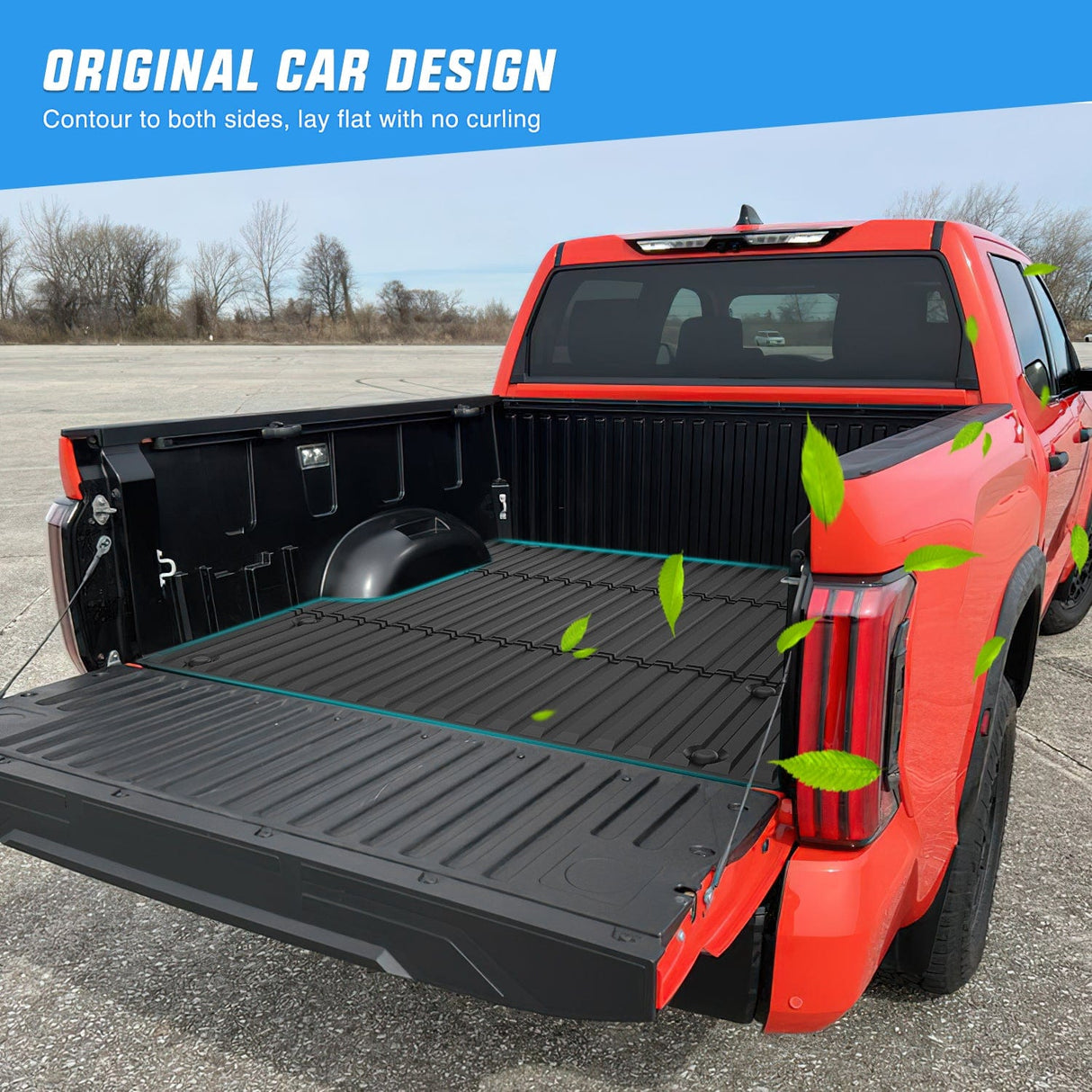 Truck Bed Mat 5.5ft Rubber Short Bed For 2022 2023 2024 Toyota Tundra