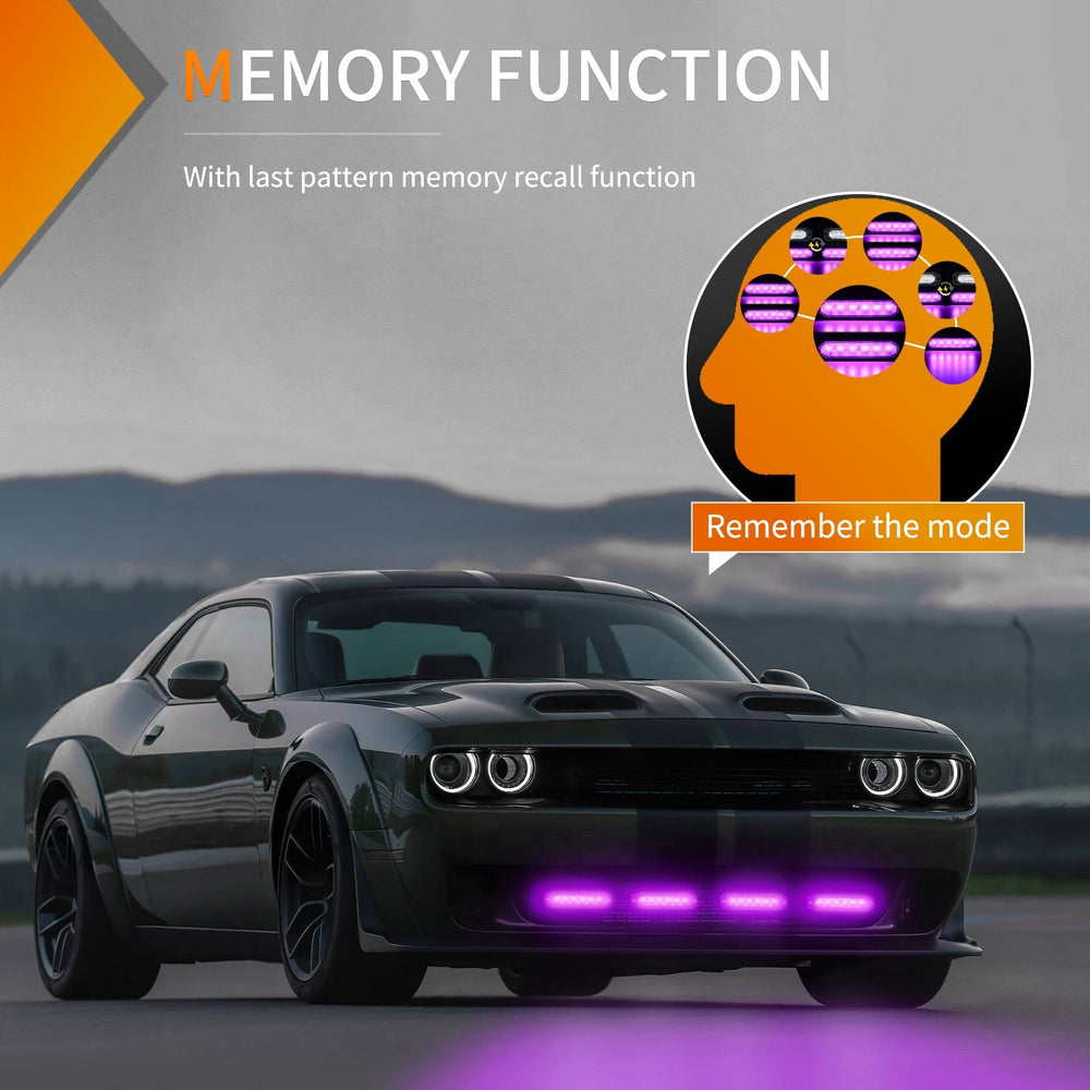 led strobe light 4PCS 6 LED Purple Emergency Warning Strobe Lights