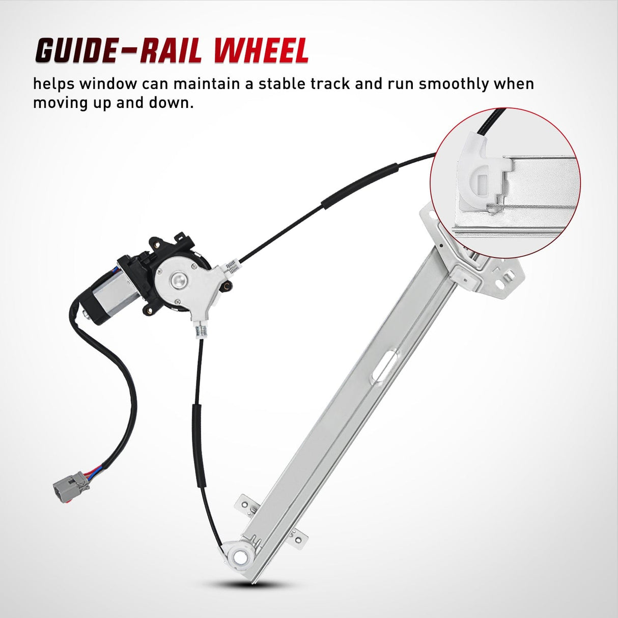 Window Regulator Power Window Regulator with Motor Assembly Replacement for Honda Pilot 2003 2004 2005 2006 2007 2008, Front Driver Side, 748-129