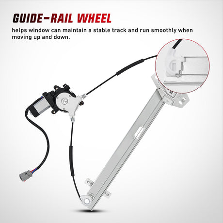 Window Regulator Power Window Regulator with Motor Assembly Replacement for Honda Pilot 2003 2004 2005 2006 2007 2008, Front Driver Side, 748-129