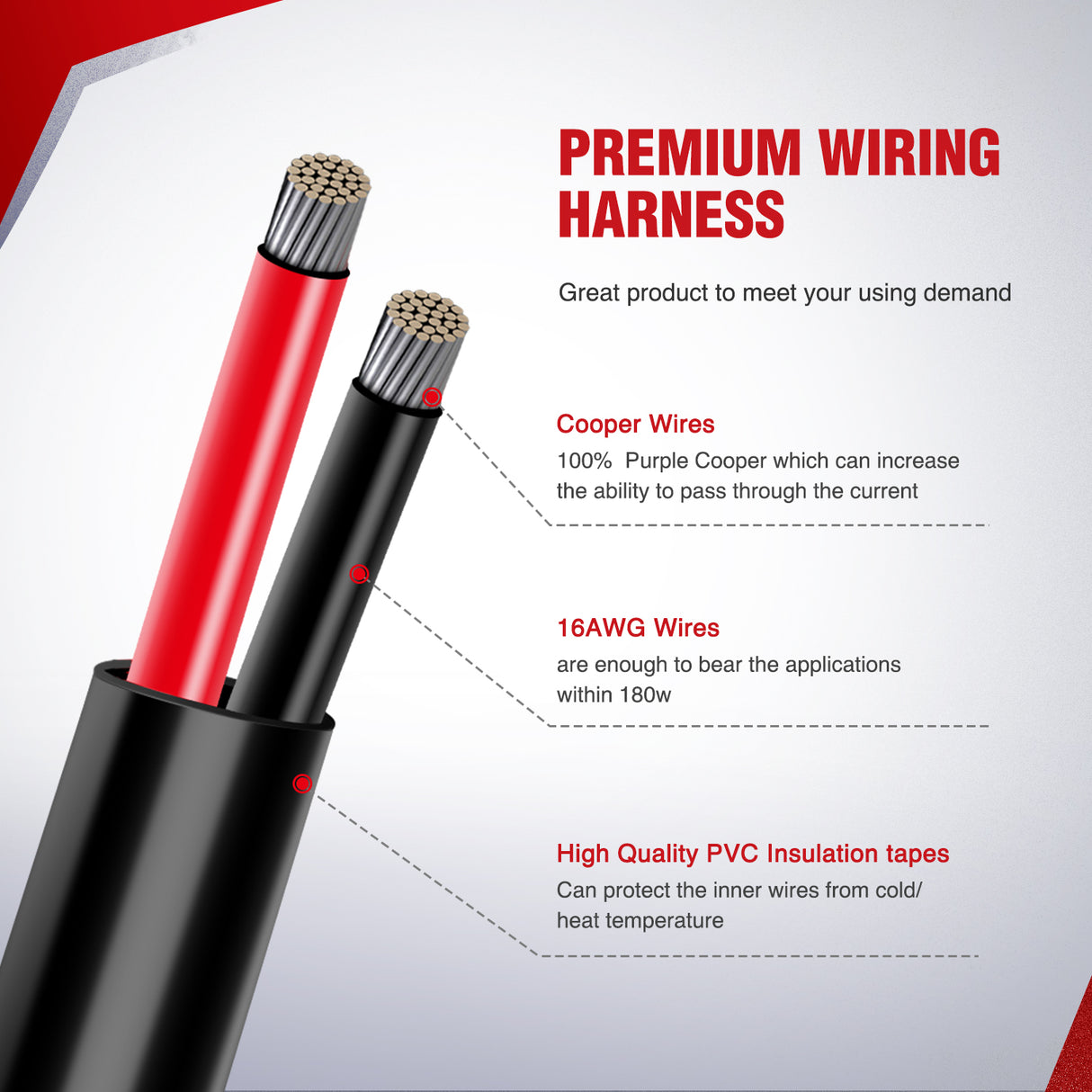 Nilight 16AWG LED Light Bar Wiring Harness Kit 12V On Off 5Pin Rocker Switch Laser Waterproof Toggle Power Relay Blade Fuse for Cars Boat ATV Trucks - 3 Leads Bule