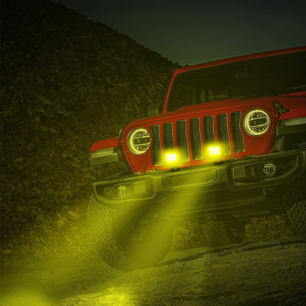 LED Light Bar 4 Inch 18W Yellow Beam LED Light Pods (Pair)