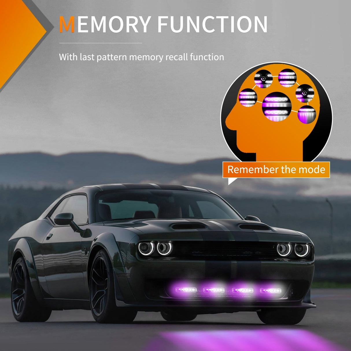 led strobe light 4PCS 6 LED Purple and White Emergency Warning Strobe Lights