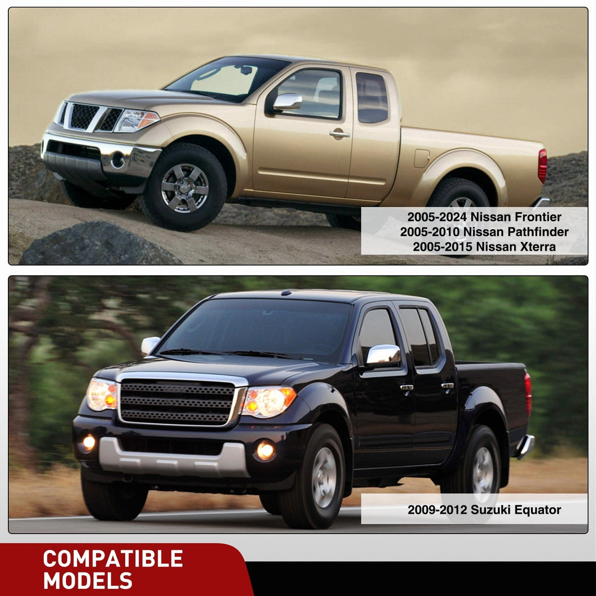 Wiring Harness Kit 4 Pin Trailer Wiring Harness 55441 Custom for 2005 2006 2007 2008 2009 2010 2011 2012 2013 2014 2015 2016 2017 2018 2019 2020 2021 2022 2023 2024 Nissan Frontier Xterra Pathfinder Suzuki Equator