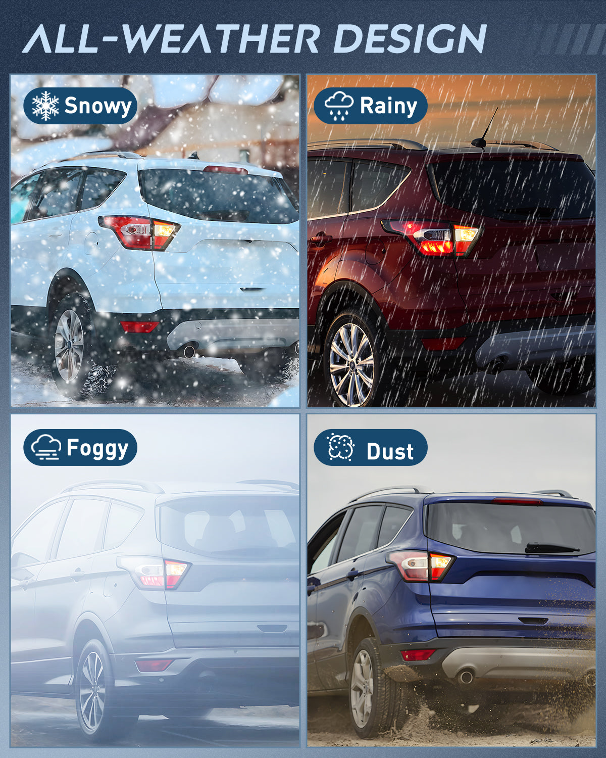 Nilight Taillight Assembly Compatible with 2017 2018 2019 Ford Escape Kuga Inner Rear Lamp Replacement OE Style LED and halogen bulbs Driver Side