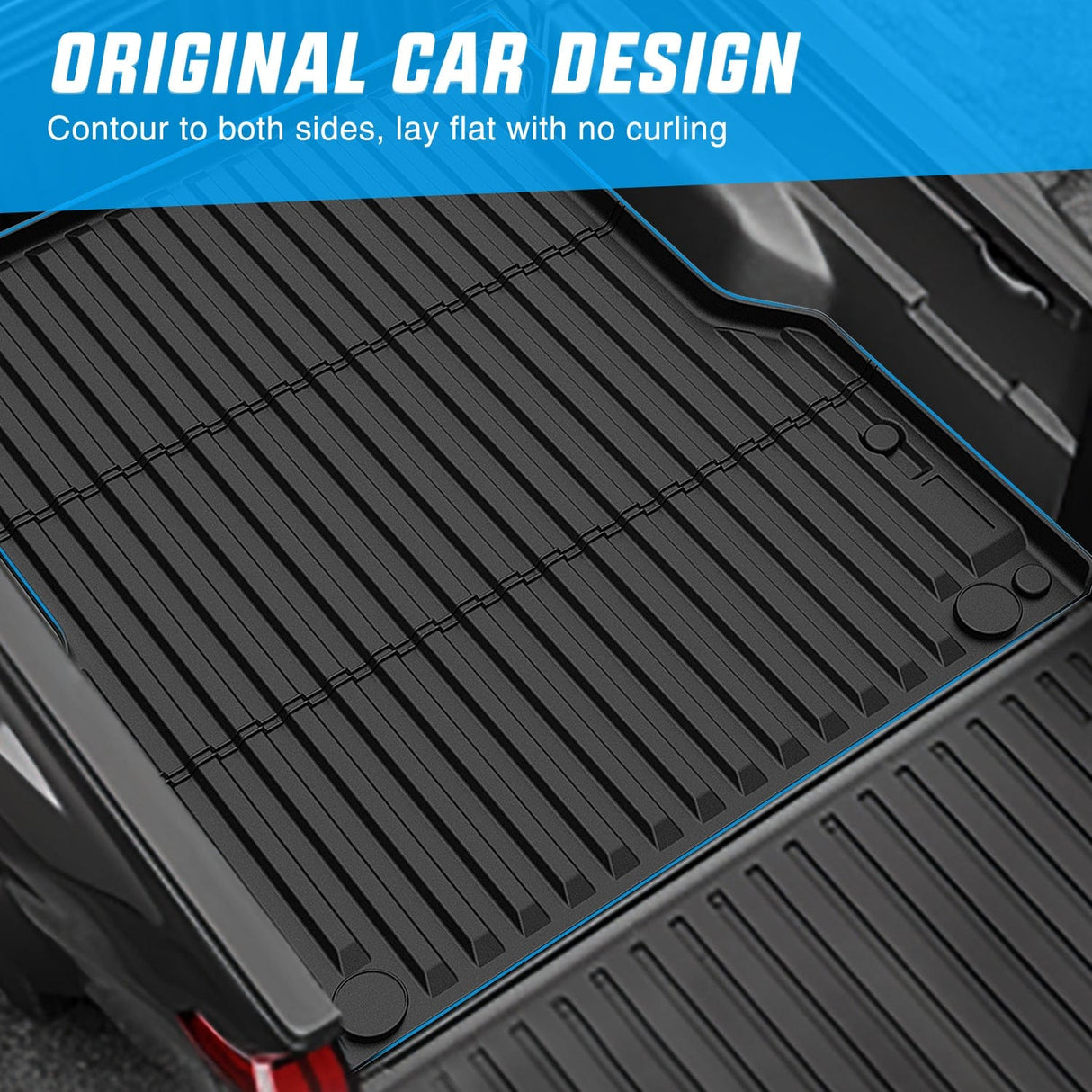 Truck Bed Mat 5ft Rubber Short Trunk Bed for 2024 2025 Toyota Tacoma, TPE Heavy-Duty Pick-up Bed Liner for Toyota Tacoma Accessories, Anti-Slip Texture, All Weather Protection