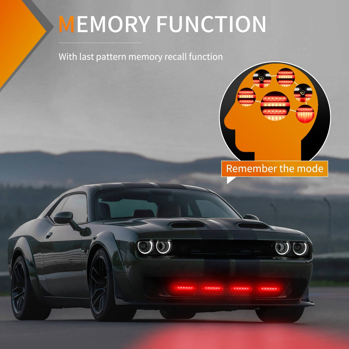 led strobe light 4PCS 6 LED Red Emergency Warning Strobe Lights