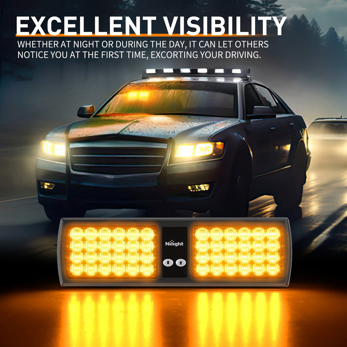 led strobe light 48 LED Amber Emergency Warning Strobe Lights
