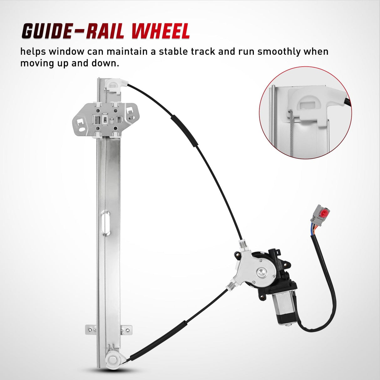 Window Regulator Power Window Regulator with Motor Assembly Replacement for Honda CR-V 2002 2003 2004 2005 2006, Front Driver Side, 741-302