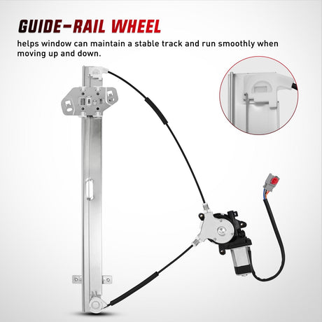 Window Regulator Power Window Regulator with Motor Assembly Replacement for Honda CR-V 2002 2003 2004 2005 2006, Front Driver Side, 741-302