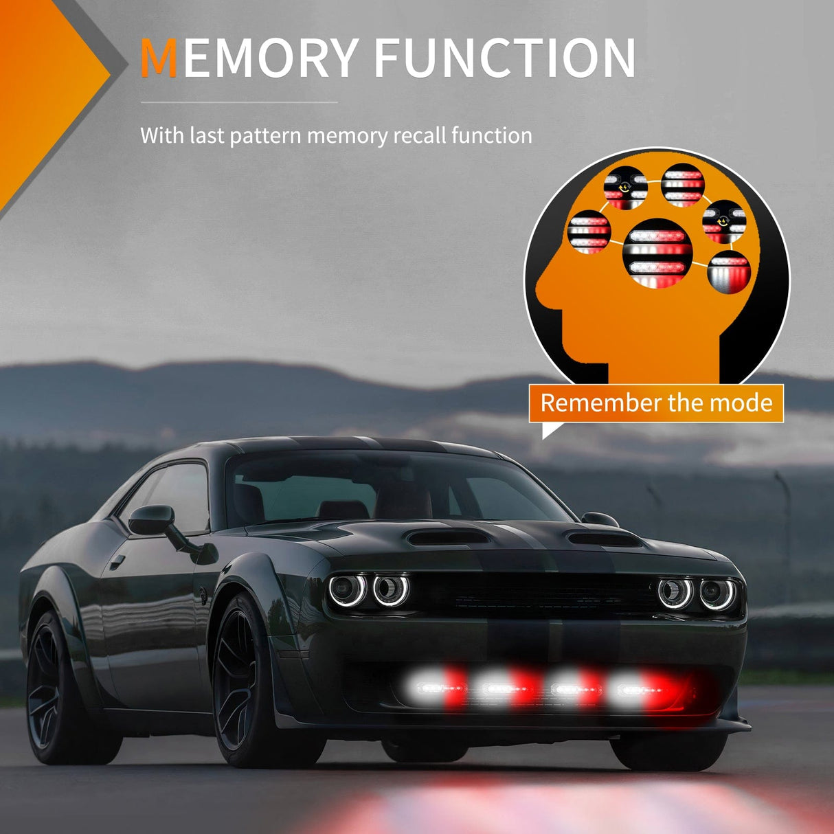 led strobe light 4PCS 6 LED Red and White Emergency Warning Strobe Lights