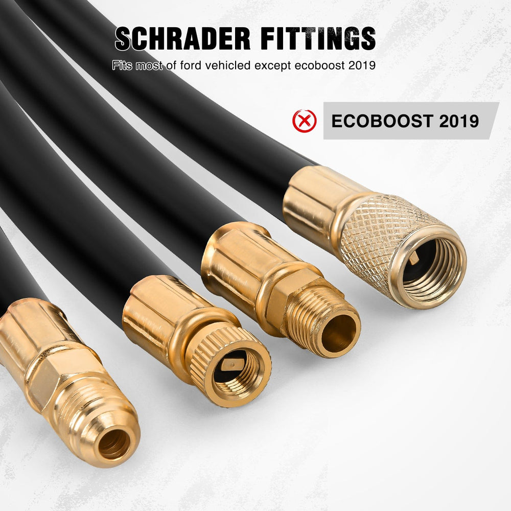 inflator 52 pcs 0-140 PSI Fuel Pressure Gauge with 9.49,7.89,6.30 Fuel Line Fittings Master Fuel Pressure Tester Kit