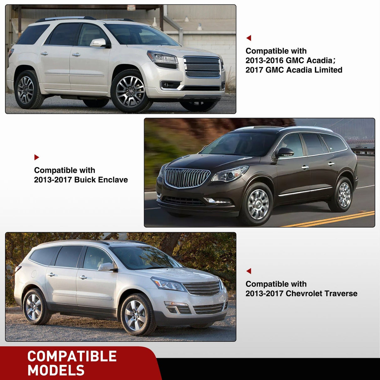 Wiring Harness Kit 4 Pin Trailer Wiring Harness Kit 56245 Vehicle Side Custom for 2013 2014 2015 2016 2017 Buick Enclave; Chevrolet Traverse GMC Acadia Limited (Hitch Factory Tow Package Required)