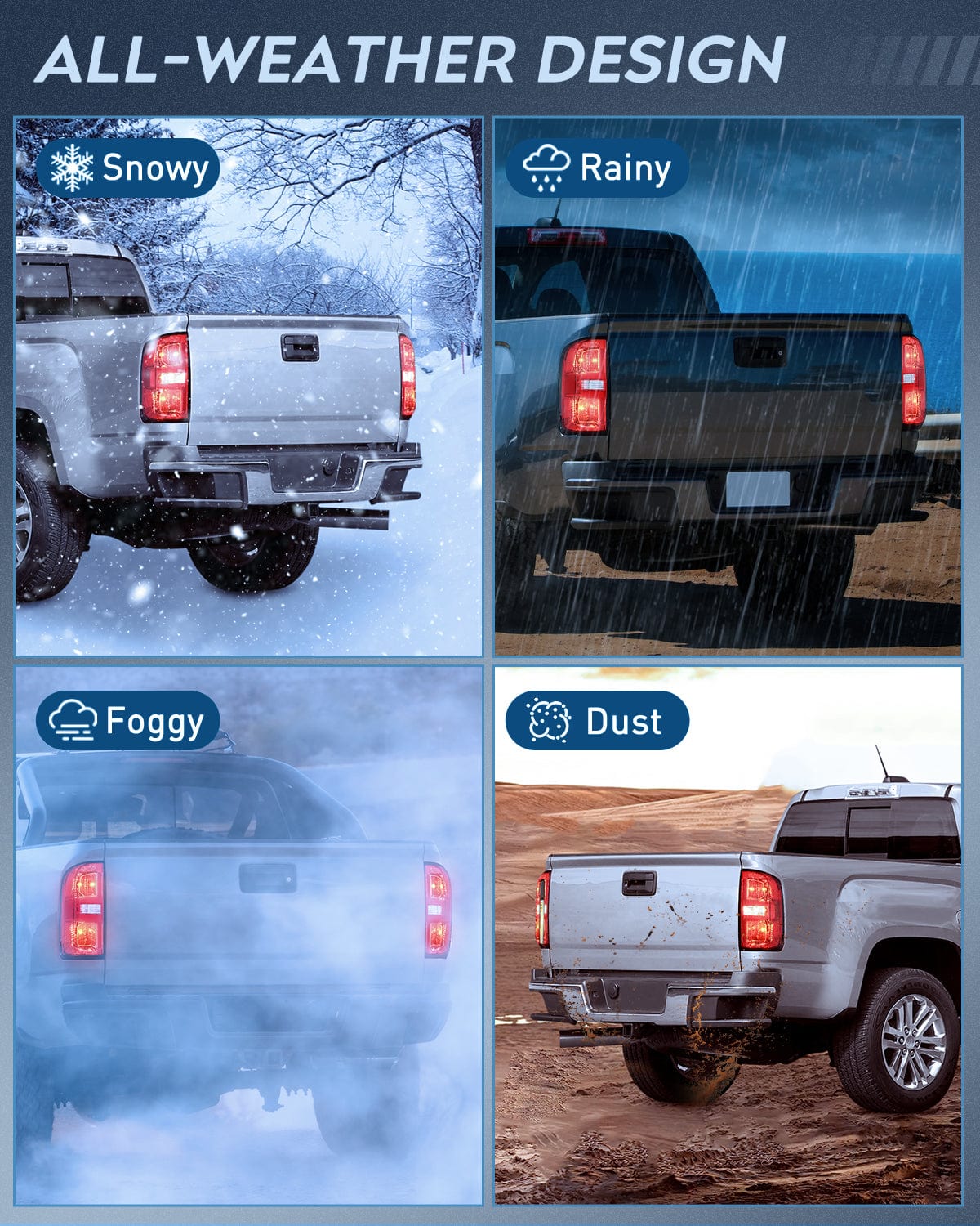 Taillight Assembly 2015 2016 2017 2018 2019 2020 2021 2022 Chevy Colorado Taillight Assembly Rear Lamp Replacement OE Style Driver Side and Passenger Side w/Bulbs