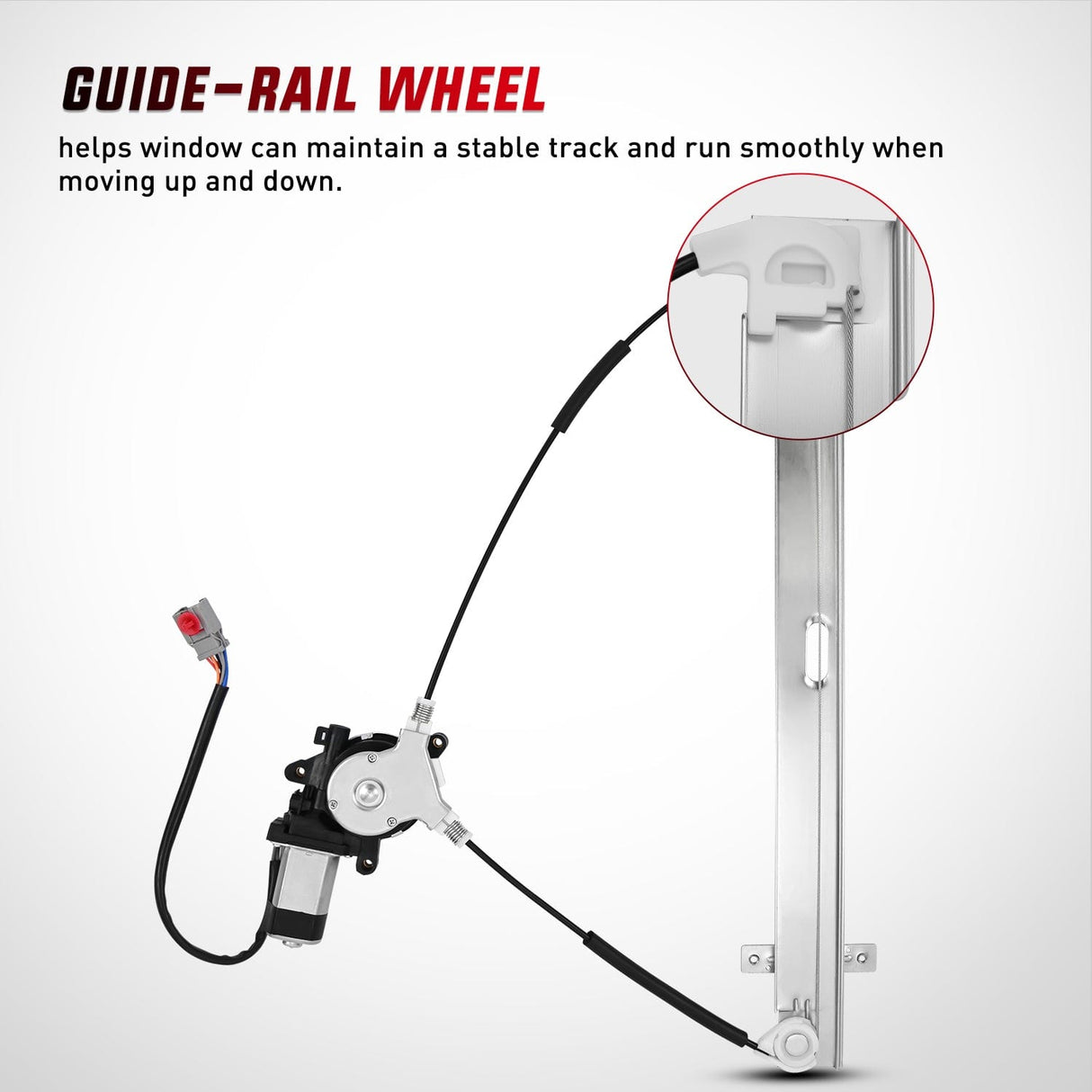 Window Regulator Power Window Regulator with Motor Assembly Replacement for Honda CR-V 2002 2003 2004 2005 2006, Front Passenger Side, 741-303