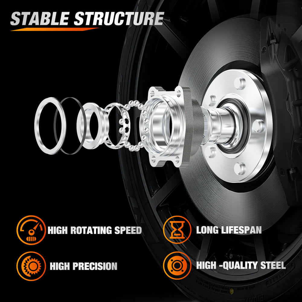 Nilight Front Wheel Hub and Bearing Assembly for Dodge Grand Caravan Chrysler Town & Country 2008 2009 2010 2011 2012 2013 2014 2015 2016, Volkswagen Routan 2009-2014 with ABS&5-Lug, OEM 513273