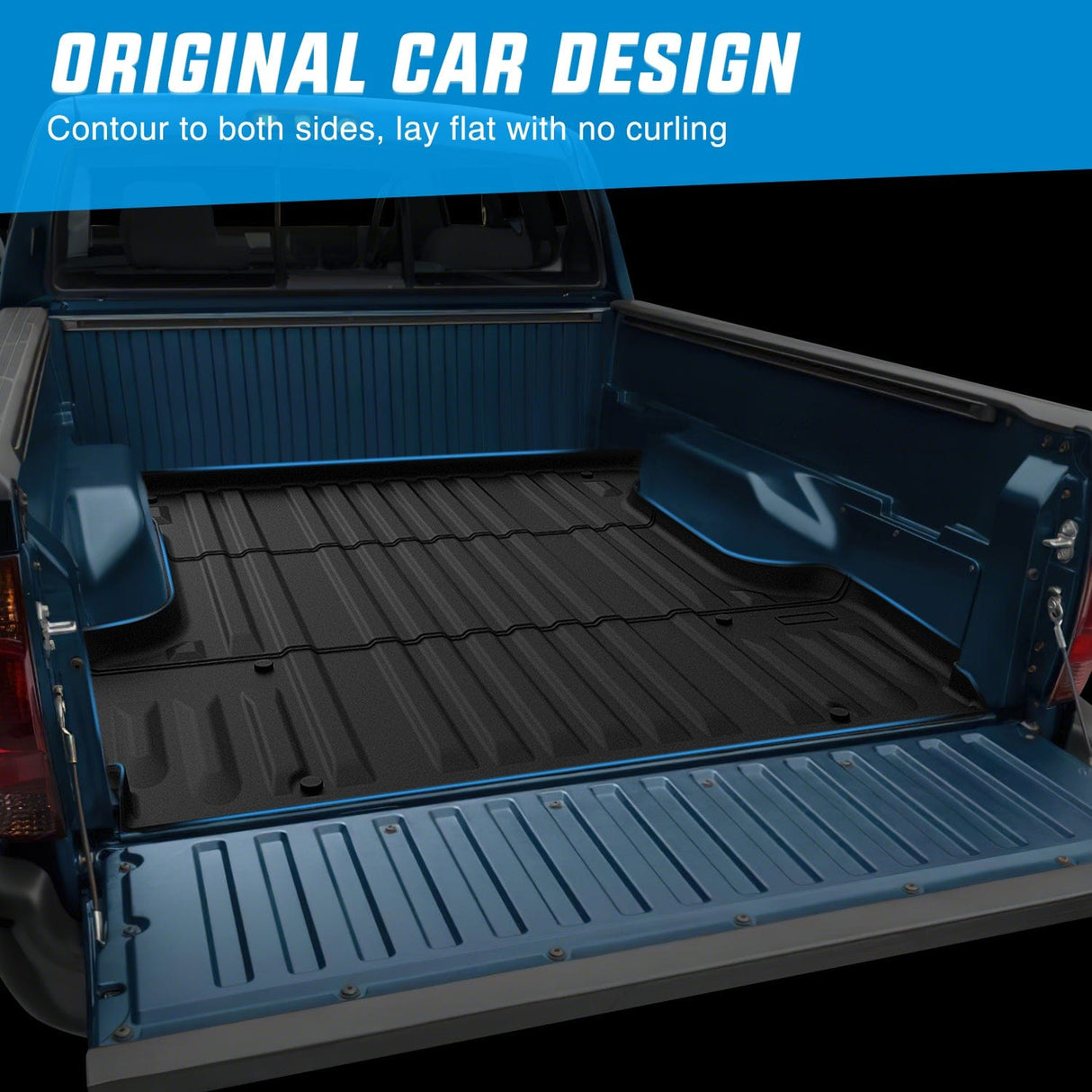 Truck Bed Mat 5.5ft Rubber Short Trunk Bed For 2007-2021 Toyota Tundra, TPE Heavy-Duty Pick-up Bed Liner for Toyota Tundra Accessories, Anti-Slip Texture, All Weather Protection