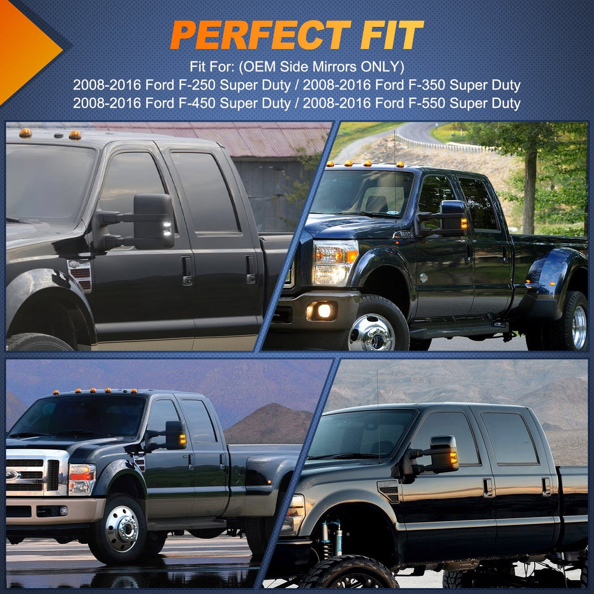 Signal Light 2008 2009 2010 2011 2012 2013 2014 2015 2016 Ford F250 F350 F450 F550 Super Duty Side Mirror Marker Light
