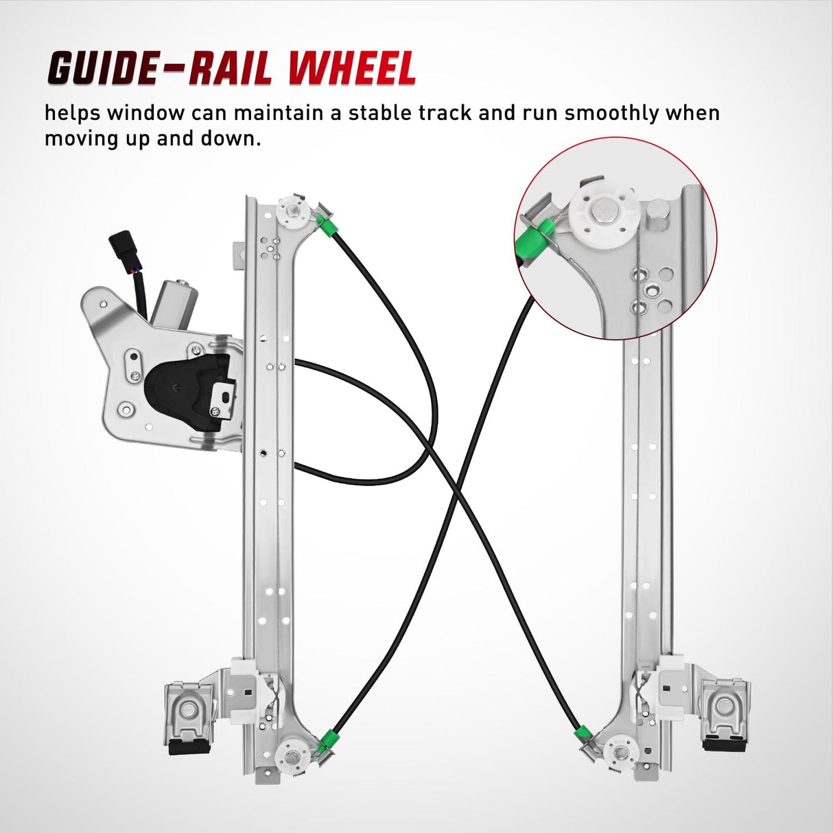 Window Regulator 741-579 Window Regulator and Motor Rear Passenger Side Compatible with Cadillac Escalade/Chevy Avalanche/Silverado/GMC Sierra Yukon 1500 2500 3500 2000 2001 2002 2003 2004 2005 2006 2007