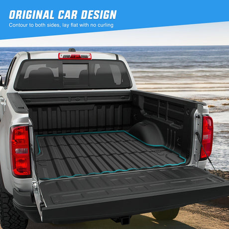 Truck Bed Mat 5ft Rubber Short Bed For 2023 2024 Chevy Colorado