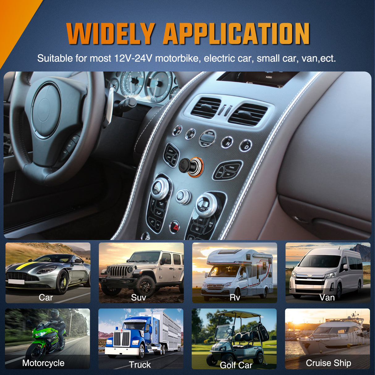 Nilight 12V Cigarette Lighter Car Replacement Socket with Terminals Wires Built-in Fuse auto cigarette lighter adapter push button car accessory replacement plug for Car Truck RV ATV UTV Marine Boat