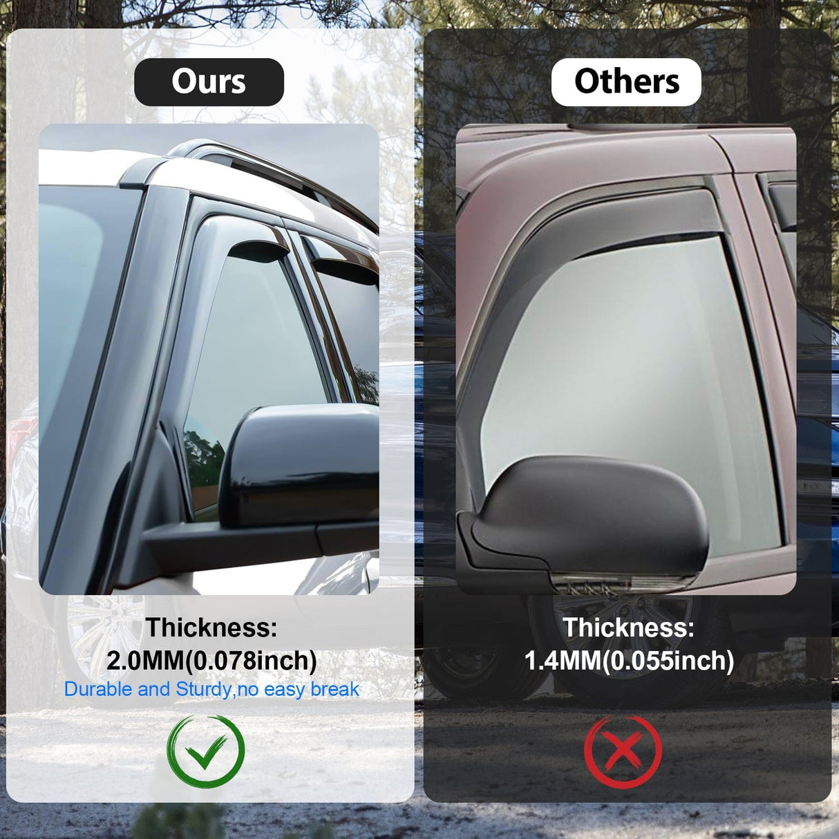 Rain Guards Vent Window Visors for Toyota Venza 2021 2022 2023 2024 2025, in-Channel Rain Guards, Original Window Deflectors-4PCS