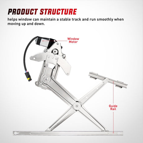 Window Regulator 741-752 Power Window Regulator and Motor Front Passenger Side Compatible with Dodge Ram 1500 1994 1995 1996 1997 1998 1999 2000 2001,Ram 2500 3500 1994-2002,Front Right Side