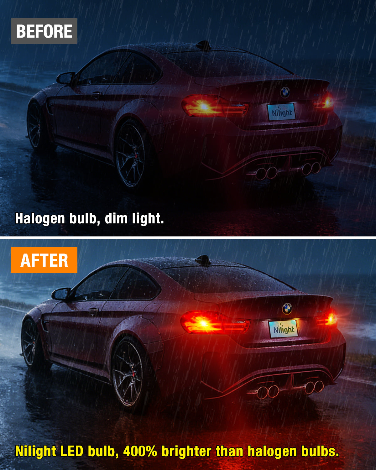 LED Headlight 57LEDs Red 3156 3056 4157 3057 3157 LED Bulbs (Pairs)